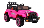 Auto Terenowe Full Time 4WD dla dzieci Różowy + Napęd 4x4 + Pilot + Audio LED + Schowek