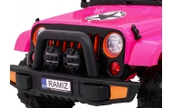Auto Terenowe Full Time 4WD dla dzieci Różowy + Napęd 4x4 + Pilot + Audio LED + Schowek