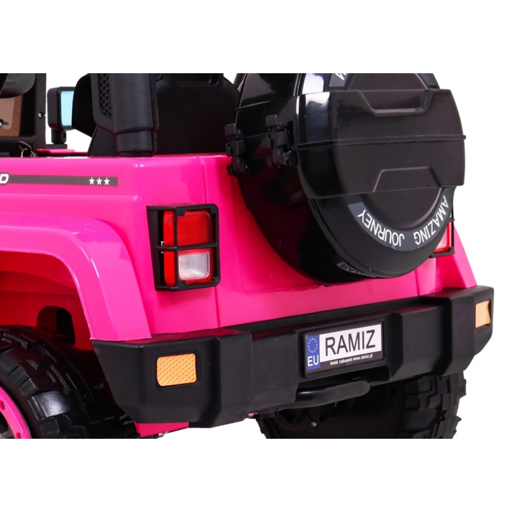 Elektromobilis Full Time 4WD 4x4, Pink-Elektromobiliai vaikams, Visureigiai-e-vaikas