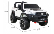 Automobilis „Toyota Hilux“ (baltas)-Elektromobiliai vaikams, Visureigiai-e-vaikas