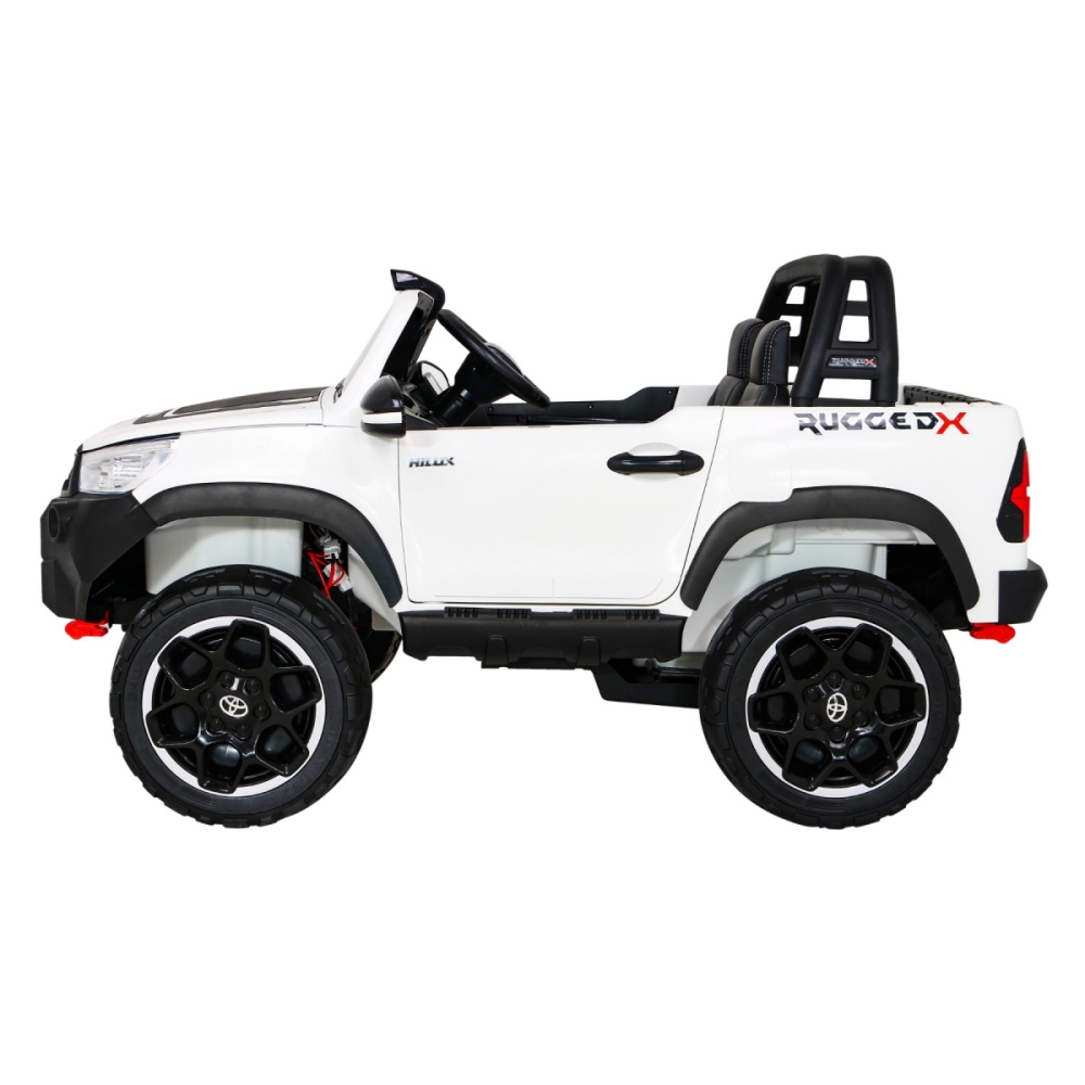 Automobilis „Toyota Hilux“ (baltas)-Elektromobiliai vaikams, Visureigiai-e-vaikas