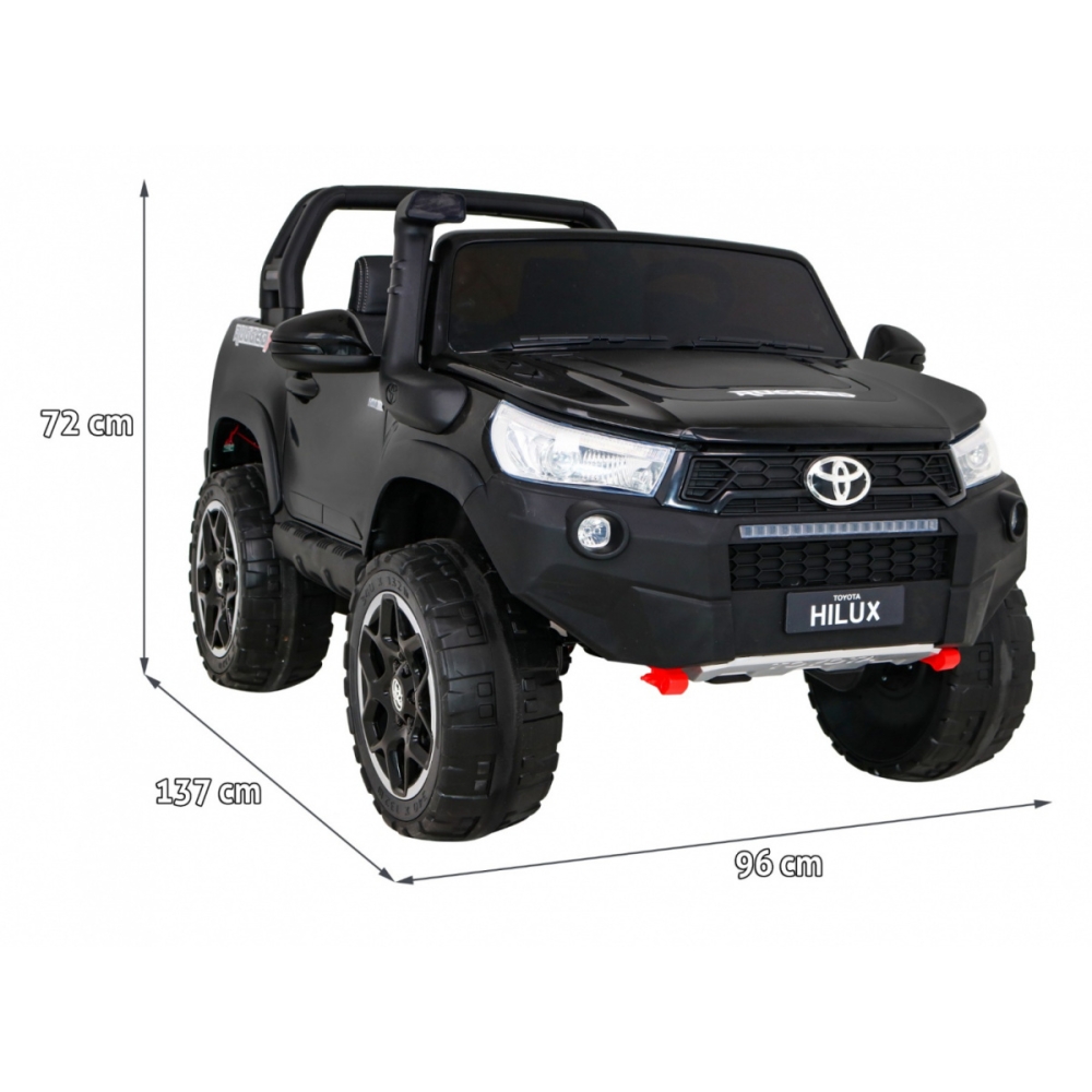 Elektromobilis Toyota Hilux, Black-Elektromobiliai vaikams, Visureigiai-e-vaikas