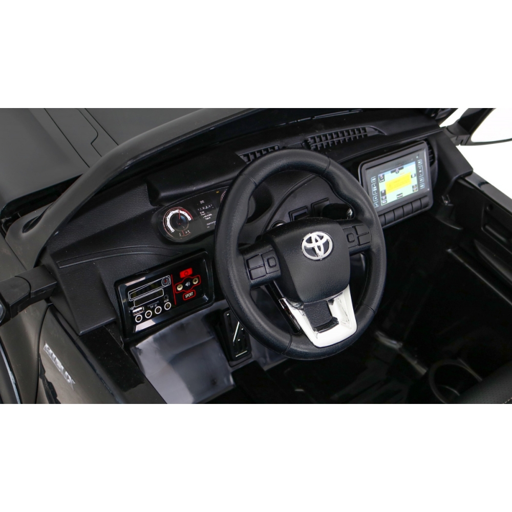Elektromobilis Toyota Hilux, Black-Elektromobiliai vaikams, Visureigiai-e-vaikas