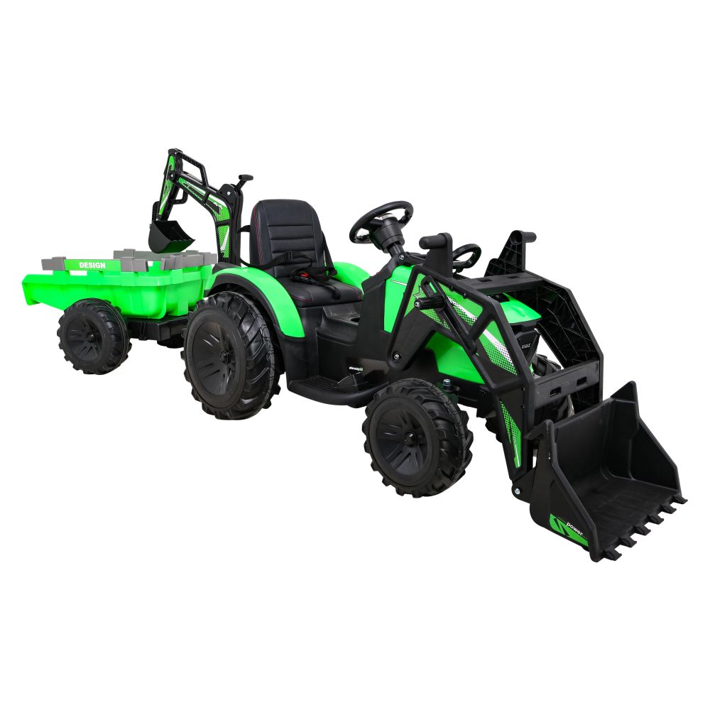Pojazd Traktor Z Przyczepą 720-T Zielony