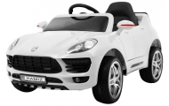 Autko Turbo-S na akumulator dla dzieci Biały + Pilot + Wolny Start + Koła EVA + Radio MP3