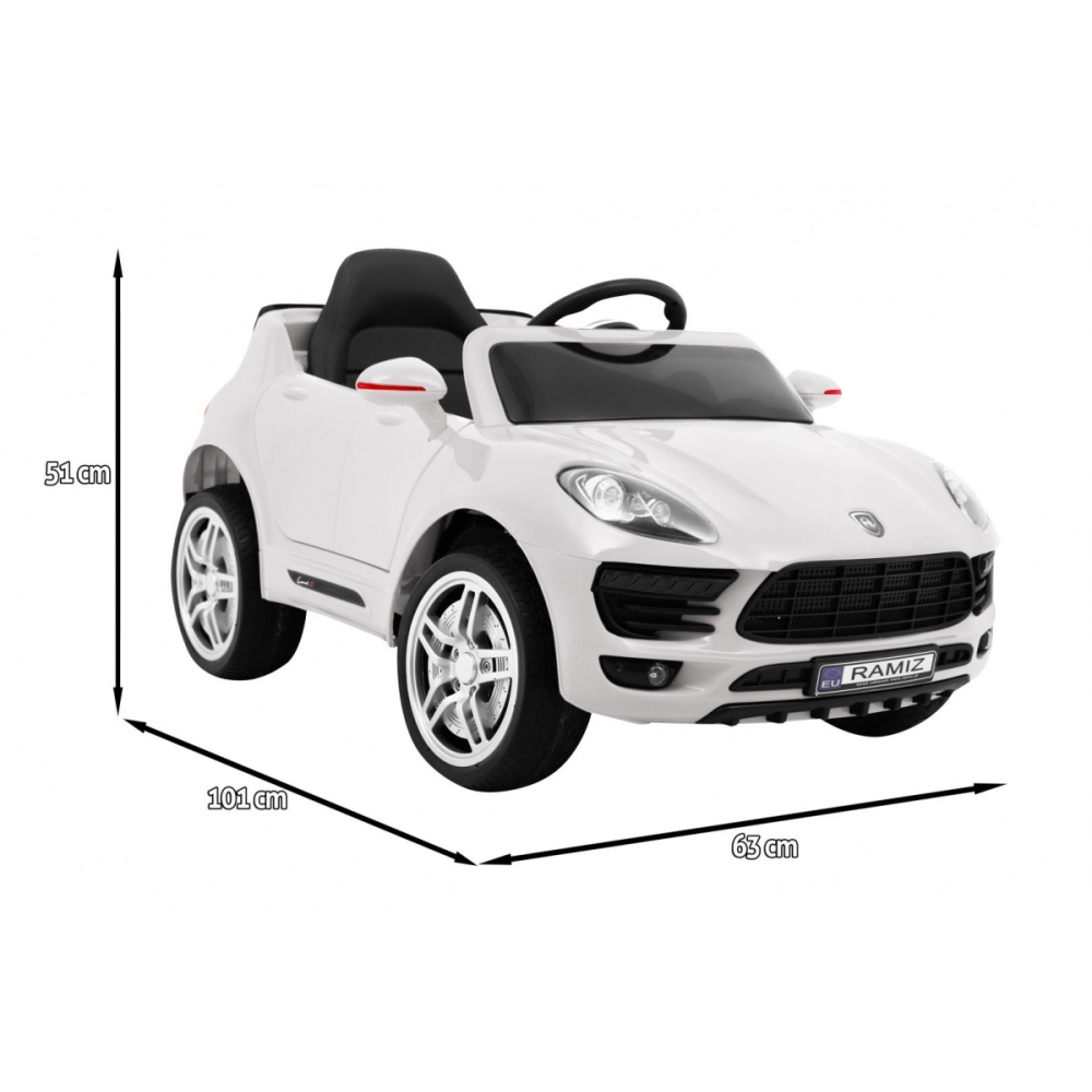 Elektromobilis Turbo-S, White-Elektromobiliai vaikams, Visureigiai-e-vaikas