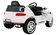 Autko Turbo-S na akumulator dla dzieci Biały + Pilot + Wolny Start + Koła EVA + Radio MP3
