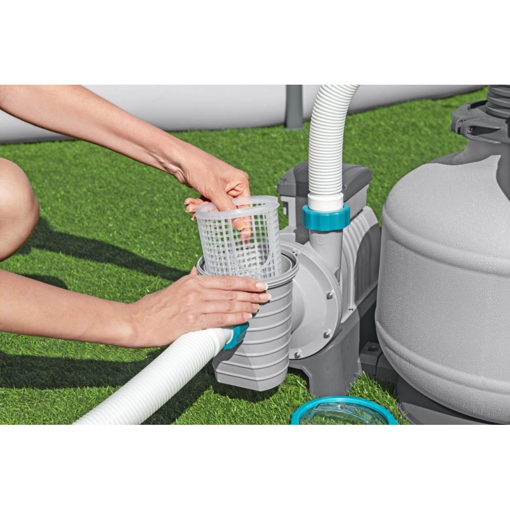 Baseino smėlio filtro siurblys BESTWAY 11355 l + jungiamosios detalės + žarnos
