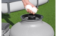 Baseino smėlio filtro siurblys BESTWAY 11355 l + jungiamosios detalės + žarnos