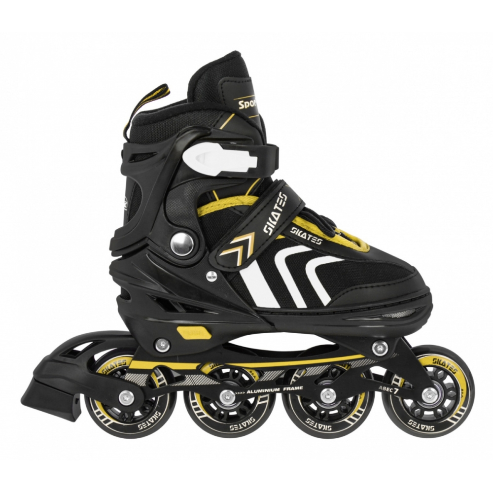 Zestaw 4w1 Rolki Wrotki Łyżwy dla dzieci Rozmiar 29-33 Żółty