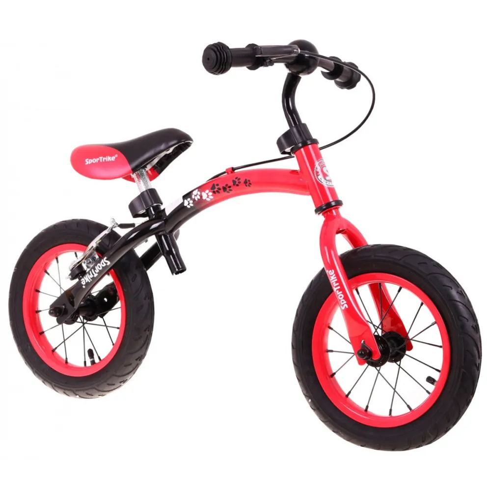 Vaikų krosinis dviratis "Boomerang SporTrike Red" Mokomasi važiuoti + Keičiamas rėmo išdėstymas-Judėjimui, Balansiniai dviratuka