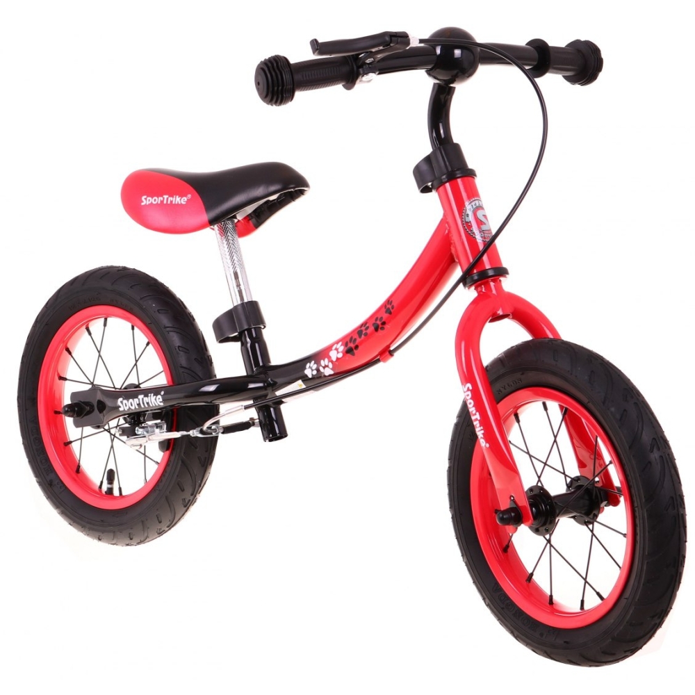 Rowerek biegowy dla dzieci Boomerang SporTrike Czerwony Nauki jazdy + Zmienny układ ramy