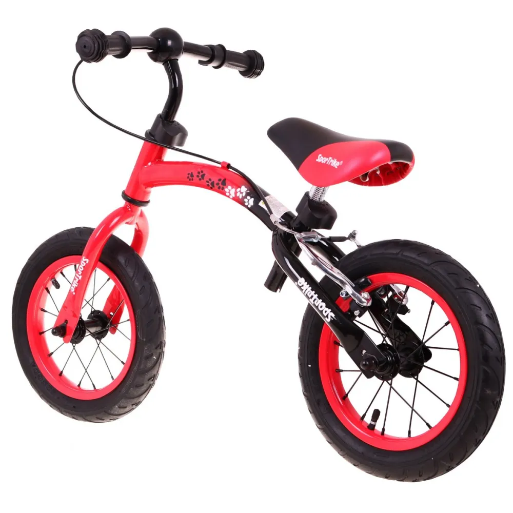 Vaikų krosinis dviratis "Boomerang SporTrike Red" Mokomasi važiuoti + Keičiamas rėmo išdėstymas-Judėjimui, Balansiniai dviratuka