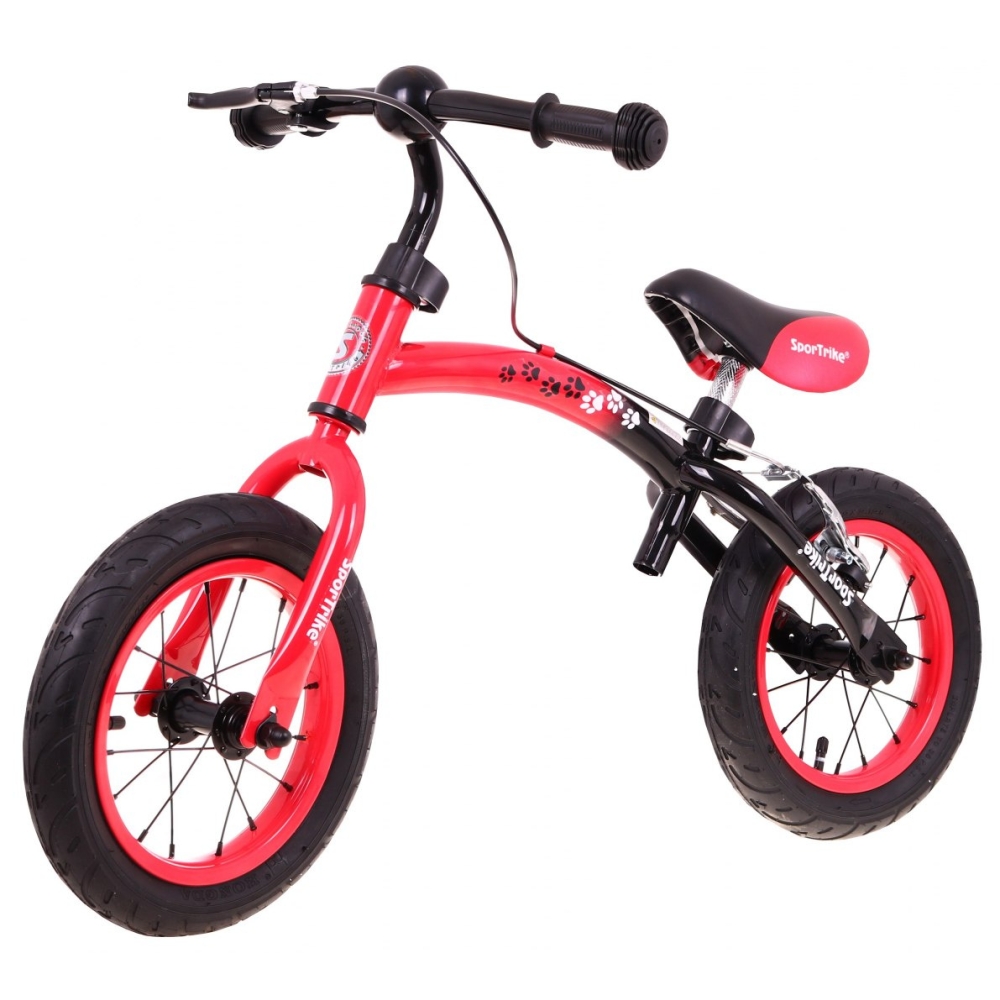 Vaikų krosinis dviratis "Boomerang SporTrike Red" Mokomasi važiuoti + Keičiamas rėmo išdėstymas-Judėjimui, Balansiniai dviratuka