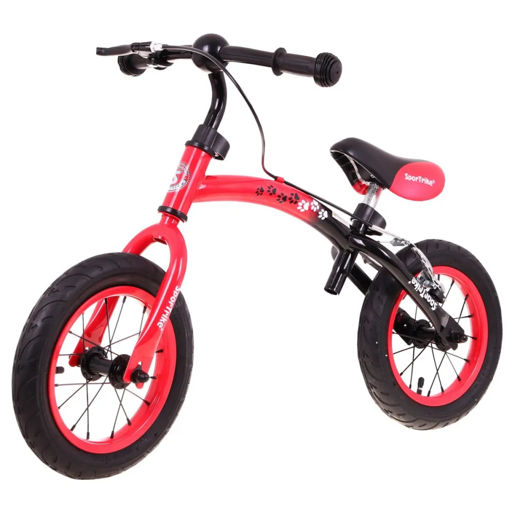 Vaikų krosinis dviratis "Boomerang SporTrike Red" Mokomasi važiuoti + Keičiamas rėmo išdėstymas-Judėjimui, Balansiniai dviratuka