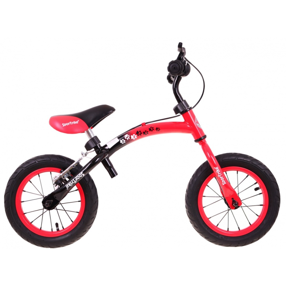 Rowerek biegowy dla dzieci Boomerang SporTrike Czerwony Nauki jazdy + Zmienny układ ramy