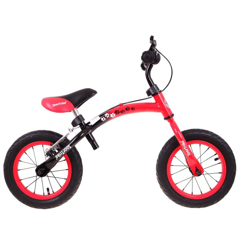 Vaikų krosinis dviratis "Boomerang SporTrike Red" Mokomasi važiuoti + Keičiamas rėmo išdėstymas-Judėjimui, Balansiniai dviratuka