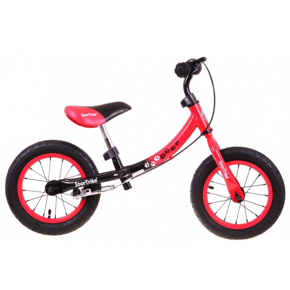 Rowerek biegowy dla dzieci Boomerang SporTrike Czerwony Nauki jazdy + Zmienny układ ramy