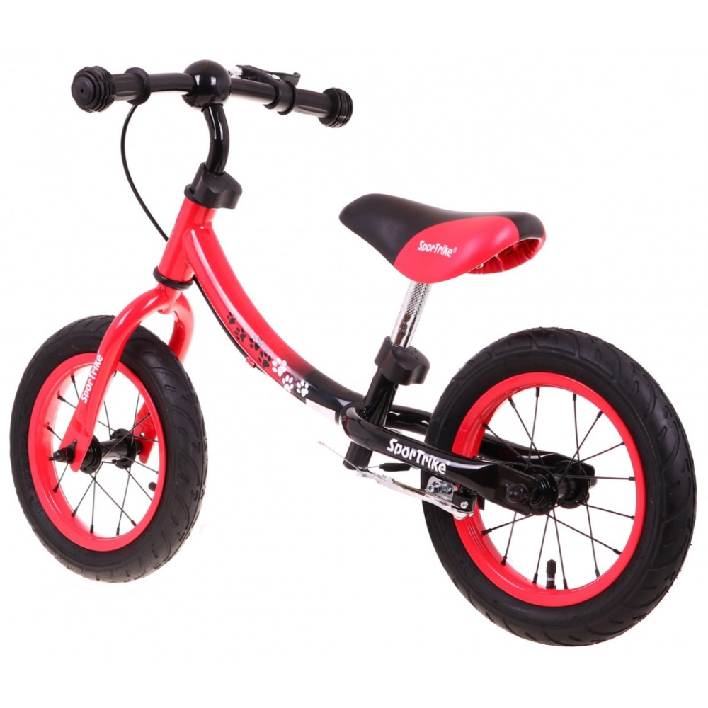 Rowerek biegowy dla dzieci Boomerang SporTrike Czerwony Nauki jazdy + Zmienny układ ramy