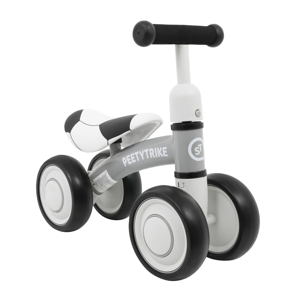 Pirmasis PettyTrike vaikiškas krosinis dviratis White 4 ratų SporTrike Rider-Judėjimui, Balansiniai dviratukai-e-vaikas