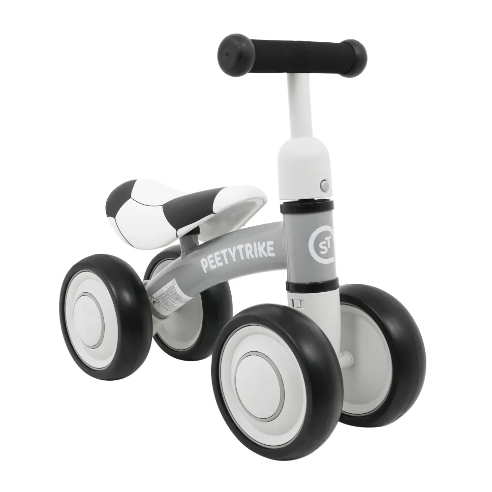 Pirmasis PettyTrike vaikiškas krosinis dviratis White 4 ratų SporTrike Rider-Judėjimui, Balansiniai dviratukai-e-vaikas