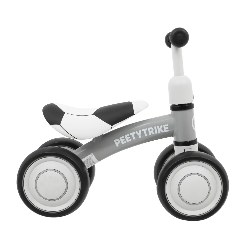 Pirmasis PettyTrike vaikiškas krosinis dviratis White 4 ratų SporTrike Rider-Judėjimui, Balansiniai dviratukai-e-vaikas