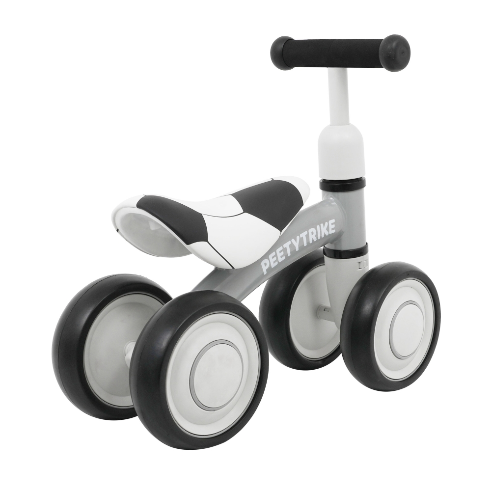 Pirmasis PettyTrike vaikiškas krosinis dviratis White 4 ratų SporTrike Rider-Judėjimui, Balansiniai dviratukai-e-vaikas