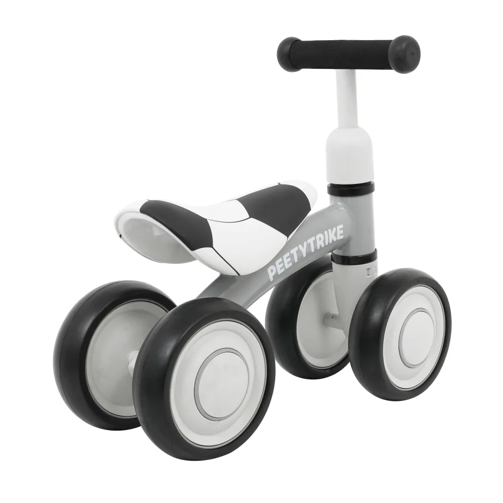 Pirmasis PettyTrike vaikiškas krosinis dviratis White 4 ratų SporTrike Rider-Judėjimui, Balansiniai dviratukai-e-vaikas