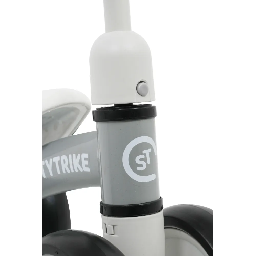 Pirmasis PettyTrike vaikiškas krosinis dviratis White 4 ratų SporTrike Rider-Judėjimui, Balansiniai dviratukai-e-vaikas