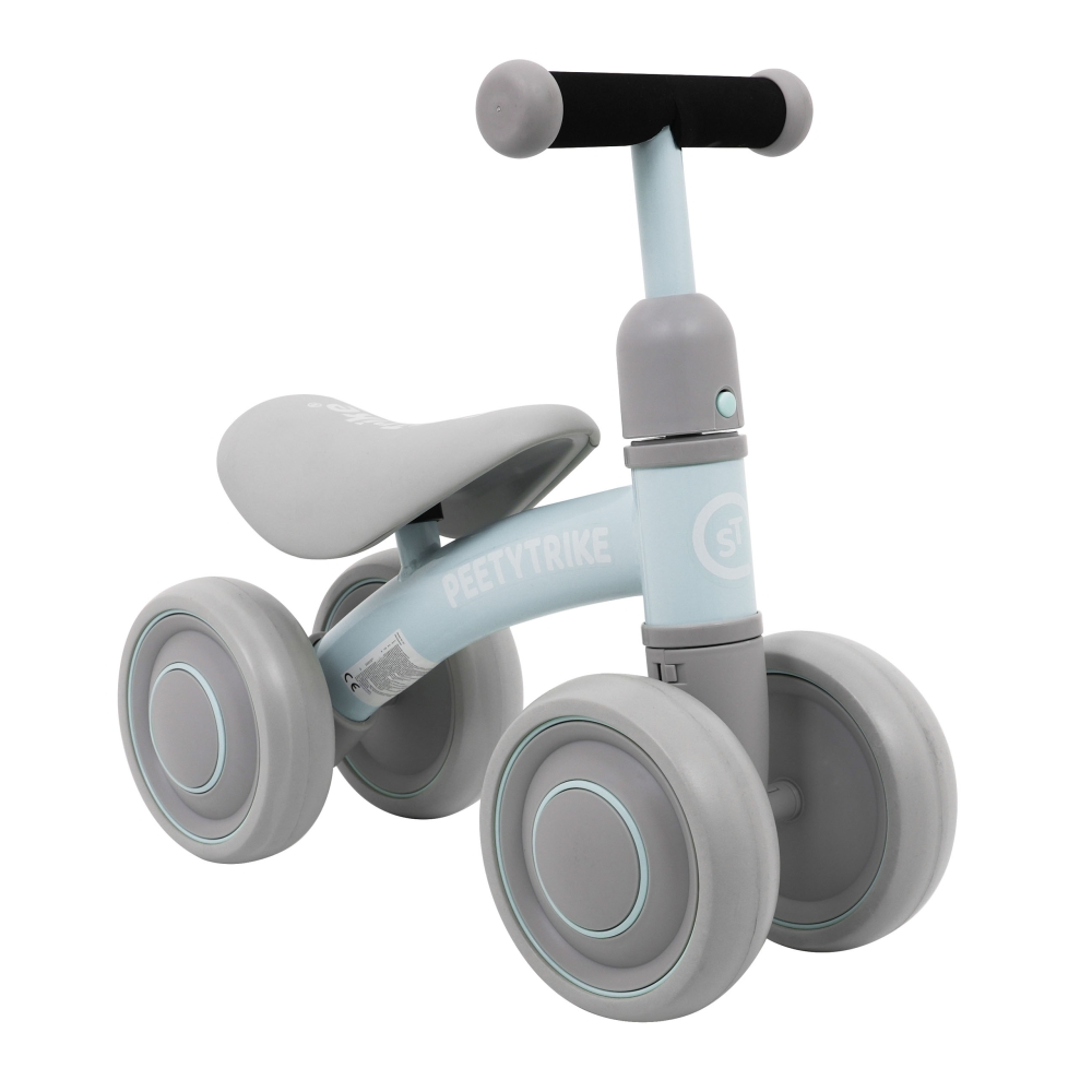 Pierwszy Rowerek biegowy PettyTrike dla dzieci Niebieski 4-kołowy Jeździk SporTrike