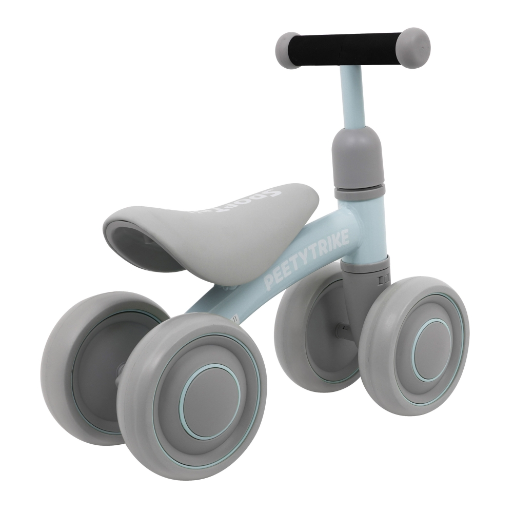 Pierwszy Rowerek biegowy PettyTrike dla dzieci Niebieski 4-kołowy Jeździk SporTrike