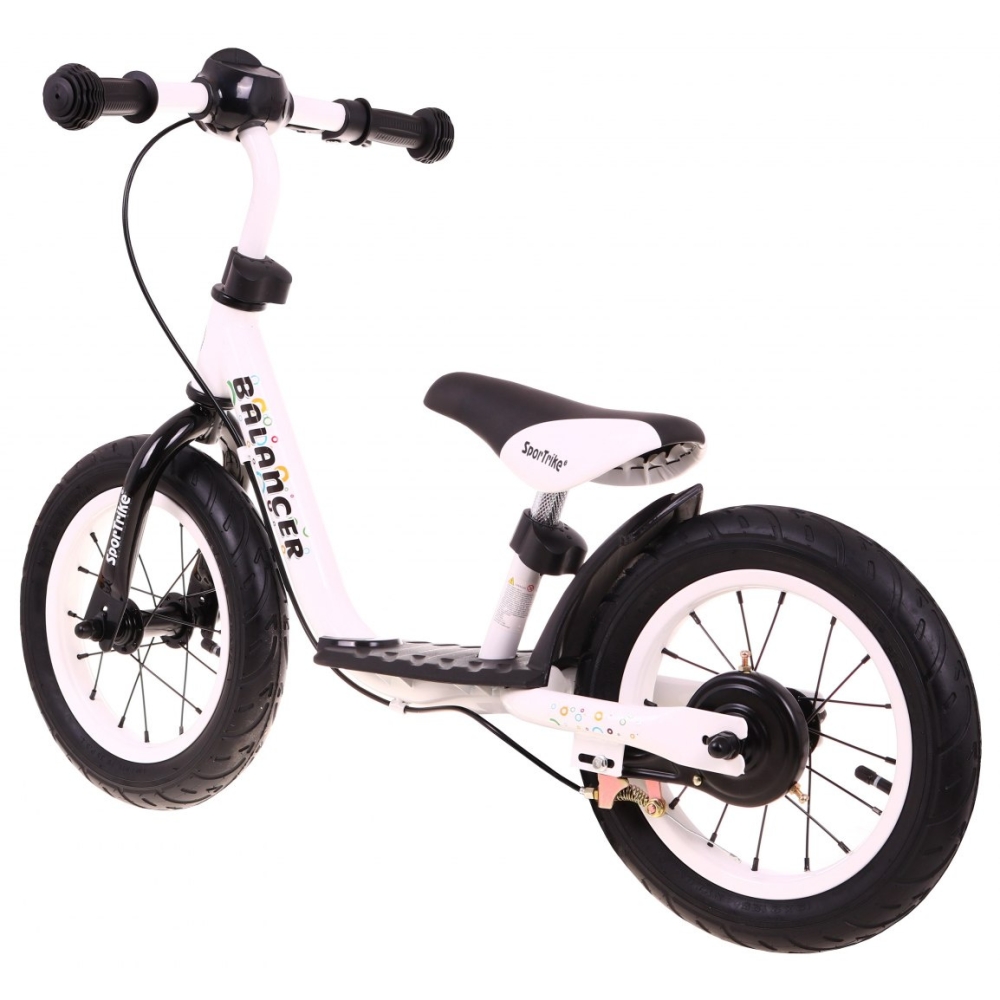 Rowerek biegowy SporTrike Balancer dla dzieci Biały Pierwszy rowerek do Nauki jazdy