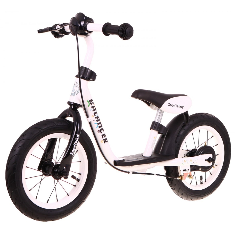 Rowerek biegowy SporTrike Balancer dla dzieci Biały Pierwszy rowerek do Nauki jazdy