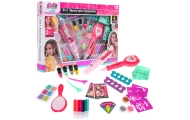 Mega zestaw do stylizacji 3w1 dla dziewczynki – Kolorowe włosy + Manicure + Tatuaże