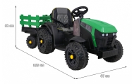 Traktor Titanium Z Przyczepą Zielony