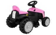 Elektrinis traktorius su priekaba, Pink-Elektromobiliai vaikams, Traktoriai-e-vaikas