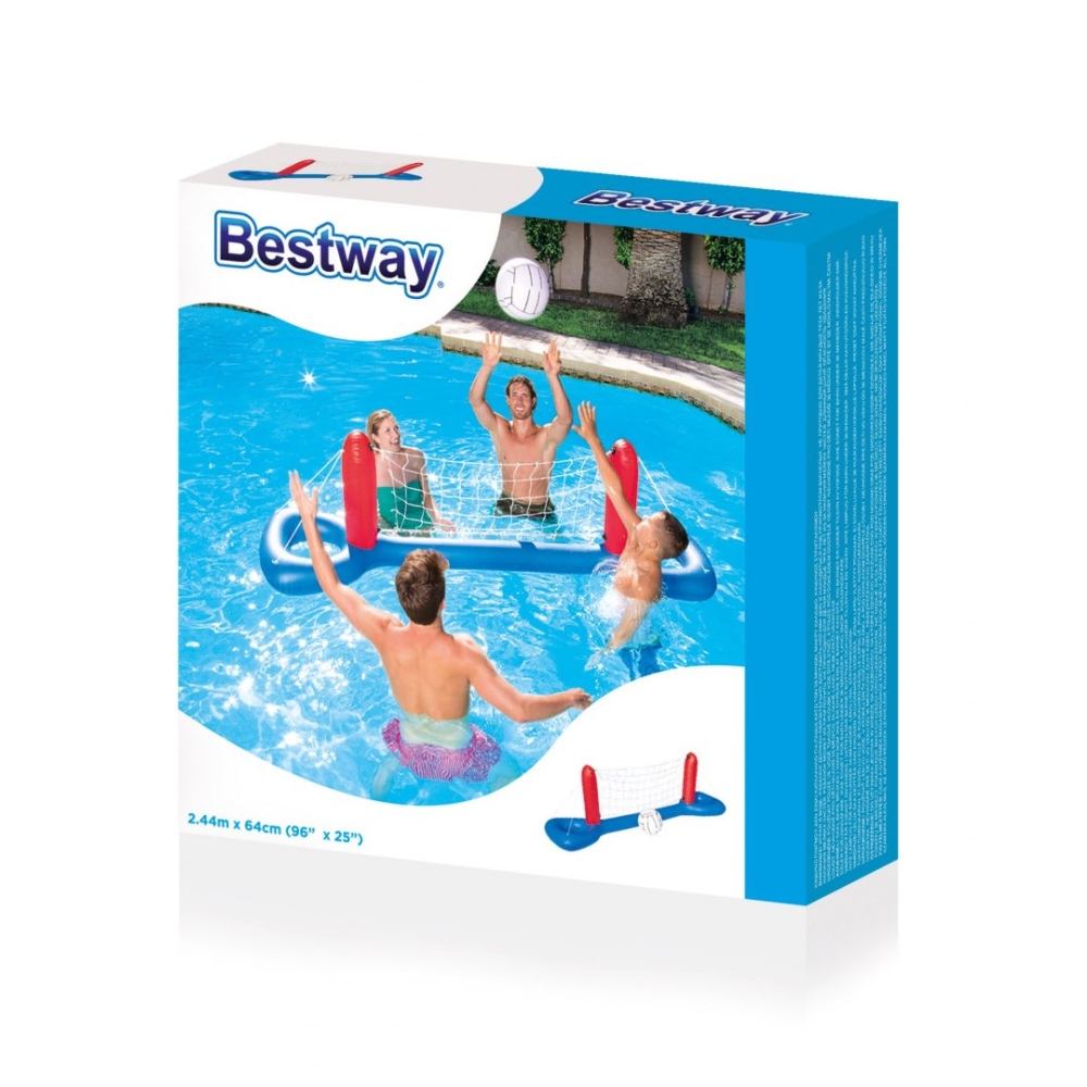 Plaukiojantis baseino tinklinio rinkinys 252 x 64 cm Bestway 52133-Žaislai, Lauko žaislai, Pripučiami ratai, žaislai, čiužiniai-