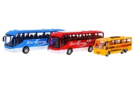 3 autobusų modeliai vaikams 3+ Mokyklinis autobusas + Ekskursiniai autobusai + Gyvos spalvos