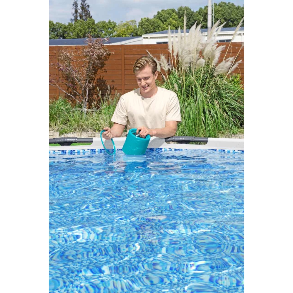 Plaukimo baseino valymo rinkinys BESTWAY 3-in-1 + dulkių siurblys + sietelis + skimeris