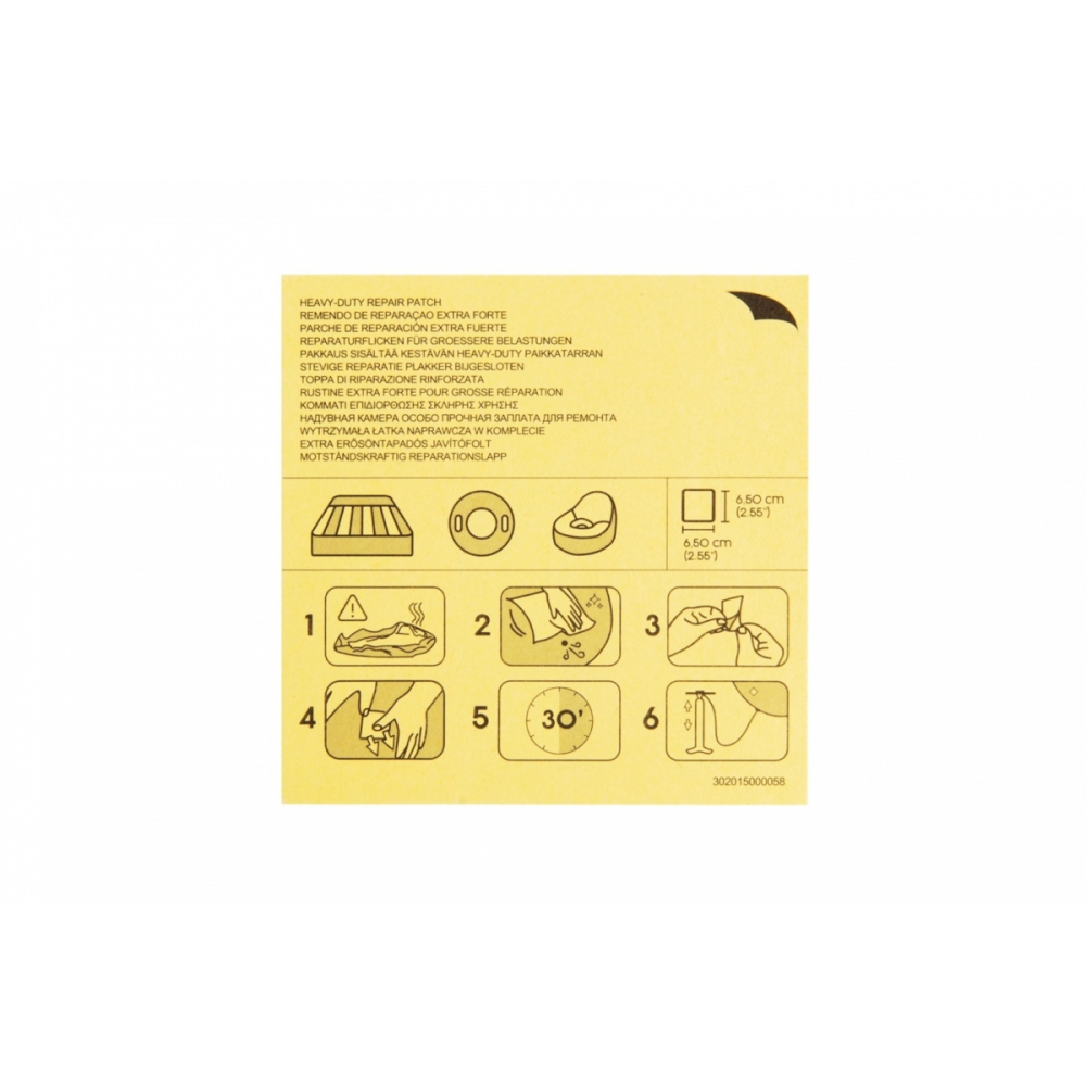Zestaw 10 Łatek naprawczych do materiału PVC 6,5x6,5cm BESTWAY