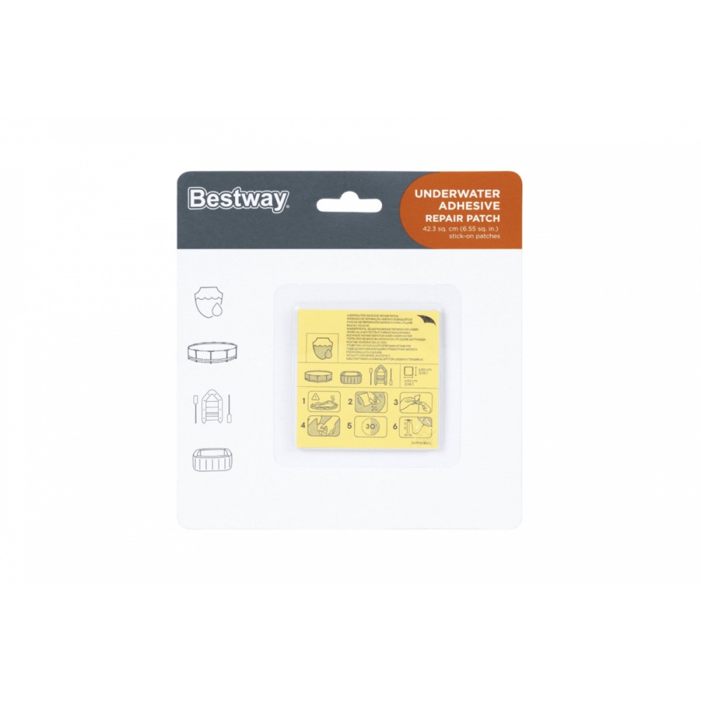 "Bestway" vandeniui atsparūs pripučiamo baseino čiužinio remonto pleistrai 62091