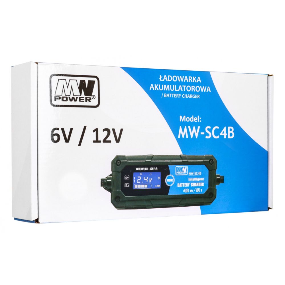 Išmanusis 6 V / 12 V akumuliatoriaus įkroviklis MW-SC4B