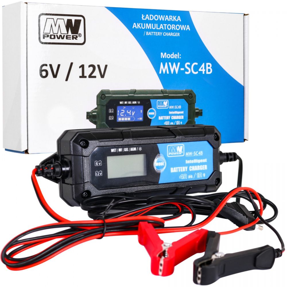Išmanusis 6 V / 12 V akumuliatoriaus įkroviklis MW-SC4B
