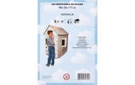 Domek XXL z autem kolorowanka 3D dla dzieci