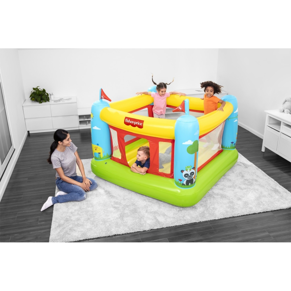 Pripučiamas batutas Bestway Fisher-Price 93553-Žaislai, Lauko žaislai, Batutai, Pripučiami batutai-e-vaikas