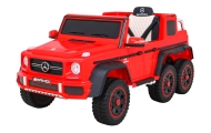 Mercedes G63 AMG Autko na akumulator Czerwony + Pilot + 6 kół EVA + Wolny Start + MP3 LED