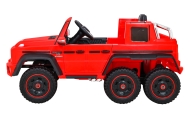 Mercedes G63 AMG Autko na akumulator Czerwony + Pilot + 6 kół EVA + Wolny Start + MP3 LED