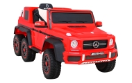 Mercedes G63 AMG Autko na akumulator Czerwony + Pilot + 6 kół EVA + Wolny Start + MP3 LED