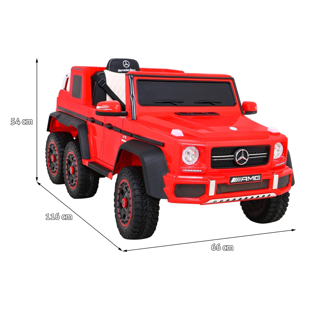 Elektromobilis Mercedes G63 AMG, Red-Elektromobiliai vaikams, Visureigiai-e-vaikas