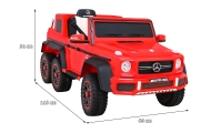 Mercedes G63 AMG Autko na akumulator Czerwony + Pilot + 6 kół EVA + Wolny Start + MP3 LED